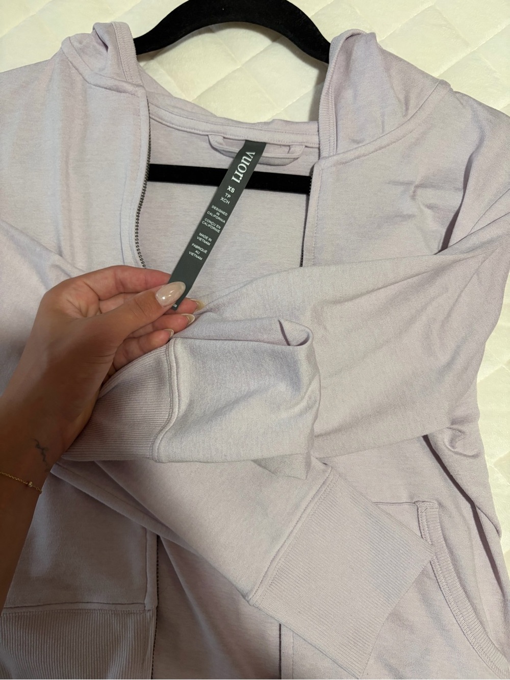 Vuori halo mini zip up light pink